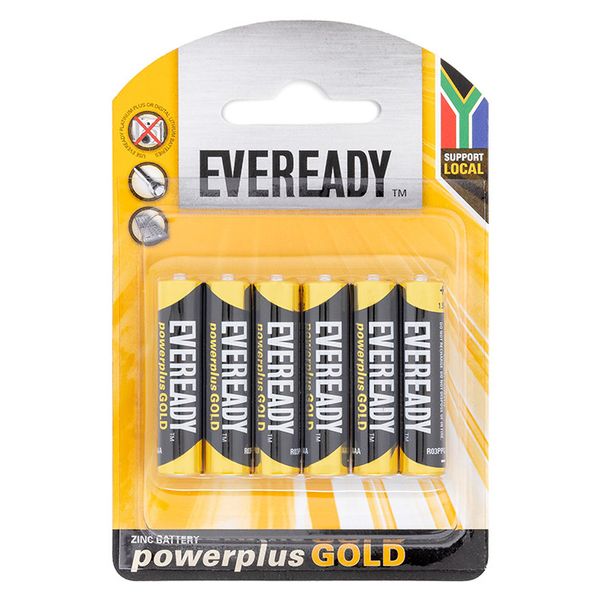 Eveready Power Plus Gold AAA Batteries (Pack of 6)