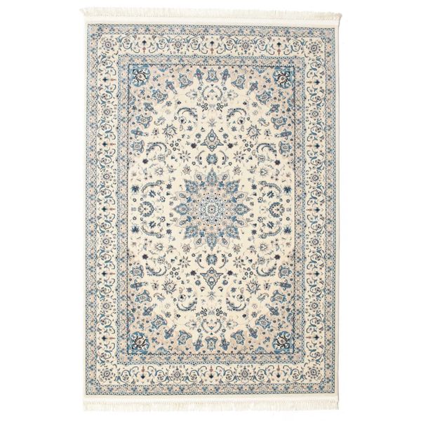 Turkish High Quality Machine Made Nain 230 x 160cm White Cream Rug