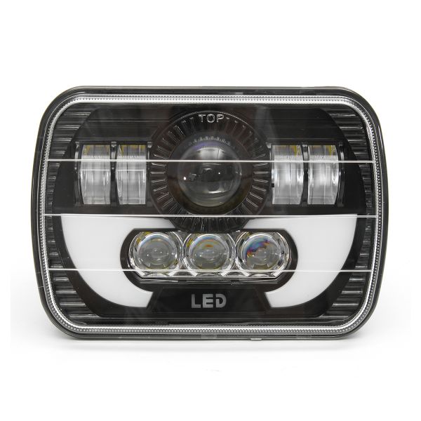 Oms 7x5inch H4 Hi/Low Beam Square Led Headlights Lamp DRL Light for Jeep