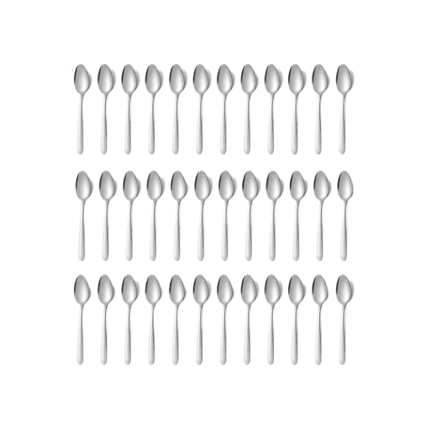 1 x Silver Stainless Steel Teaspoon Set- 36 Pieces