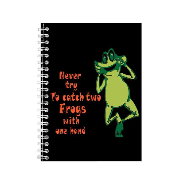 Catch A5 Notebook Spiral and Lined Frog Lover Graphic Toad Notepad Gift 198
