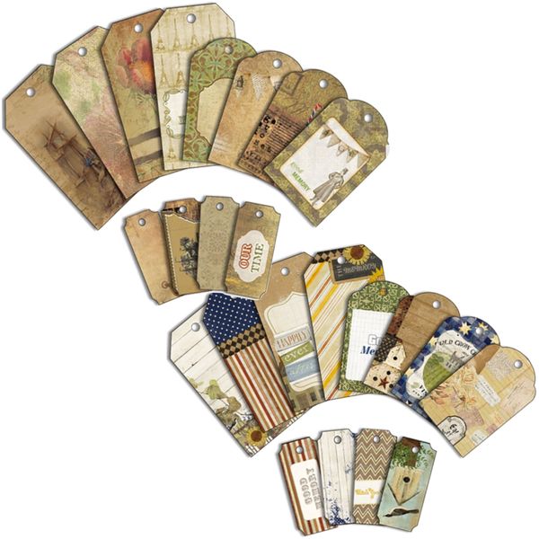 Craft Multifunctional Vintage Scrapbooking Gift Tags Set Of 48 Jumbo Pack
