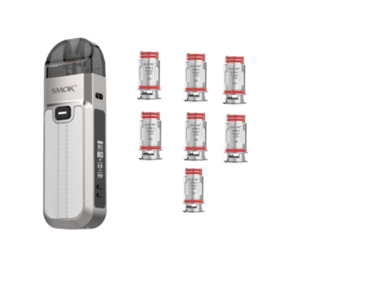 Smok Nord 5 Leather Series Vape Pod Kit Plus 7 Replacement Coils