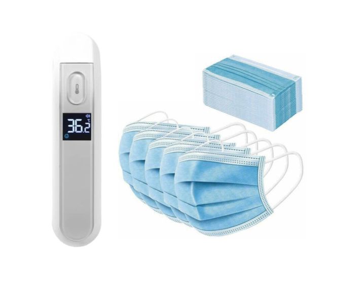 Andon Digital Infrared Thermometer - 20 x Blue Disposable Mask Set