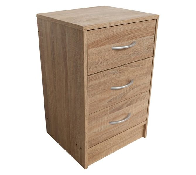 Veneer 3 Drawer Pedestal Walnut 380 x 340 x 600 mm