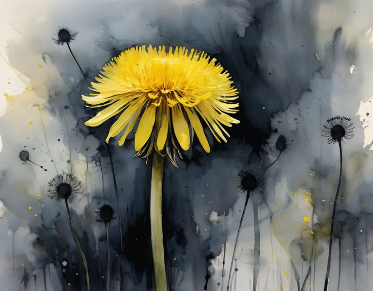 Modern Canvas Wall Art Home Decor - Dandelion 02