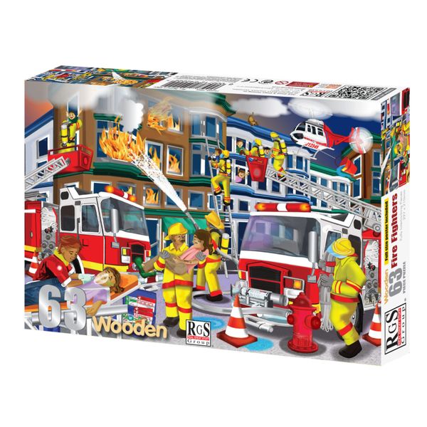RGS Group Fire Fighters 63 Piece Wooden Puzzle