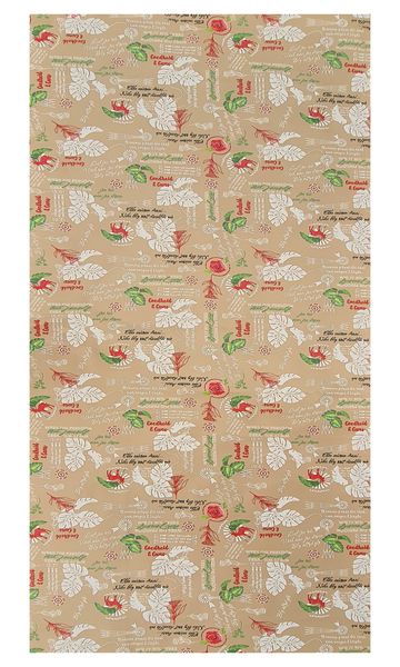 Beige/Brown Vinyl tablecloth Windpumps, Afrikaans (137x320cm) 8-10 Seater