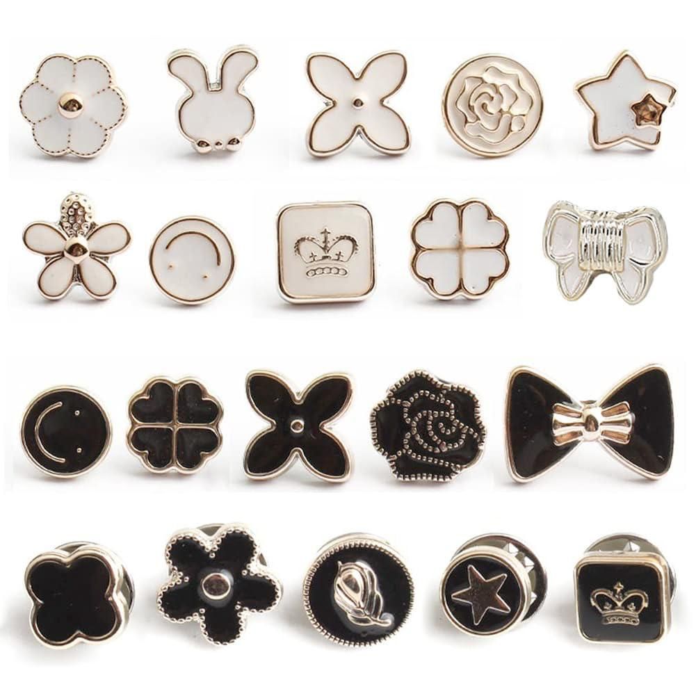 Women Shirt Brooch Pins Buttons For Coat Dress Clothes Decoration ...