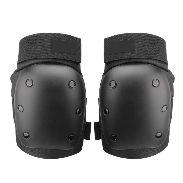 PROPRO Black Thickened Plastic Shell Knee Pads for Motorcycling, Skiing