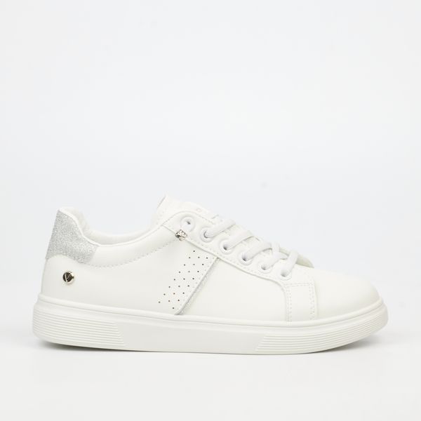 Via Beach Lipton Silver Women Faux Leather Sneaker