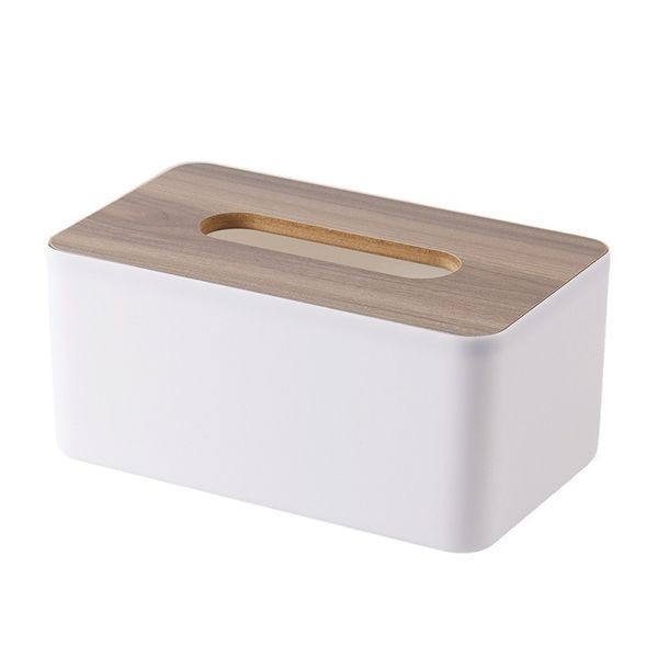 Living Room Desktop Bamboo Tissue Box