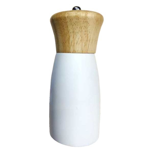 Regent Salt/Pepper Grinder (Ceramic) With Natural Wood &amp; White Finish