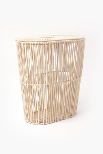 Oval Rope Laundry Basket with Lid