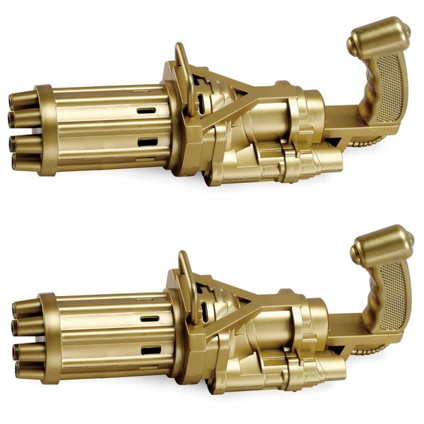JB LUXX 20cm 8 HOLE Gatling Electric Bubble Gun Machine - Set of 2