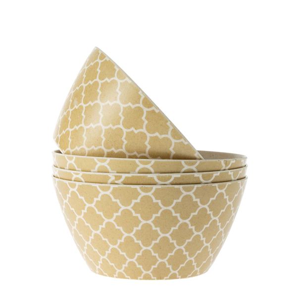 George &amp; Mason - Trellis Bamboo Fibre Cereal Bowl 14.5x7cm - 4 Piece