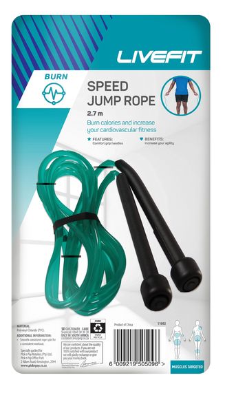 Livefit 9ft Pvc Speed Jump Rope