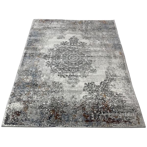 Grey Vintage Design 230 x 160cm Machine Made Rug