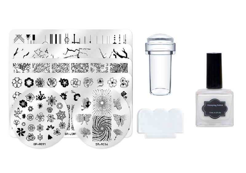 Nail Stamping Kit with Stamper and Stamping Nail Polish