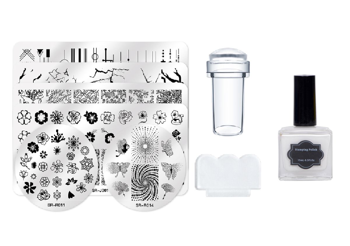 Nail Stamping Kit with Stamper and Stamping Nail Polish | Buy Online in  South Africa 