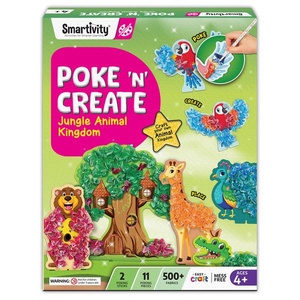 Smartivity Poke and Create Jungle Animal Kingdom DIY Craft Set