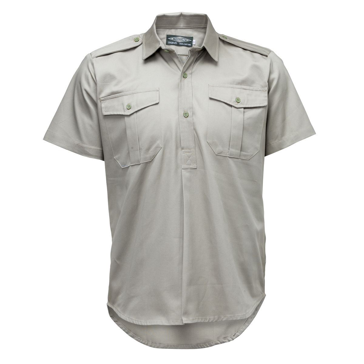 Teesav - Mens Short Sleeve Half Button Shirt | Shop Today. Get it ...