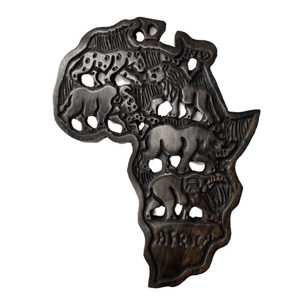 Wooden Africa Big 5 Wall Mount