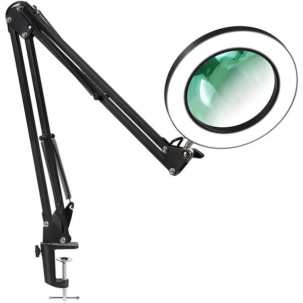 Magnifying Glass With Light And Bracket For Reading And Repairing