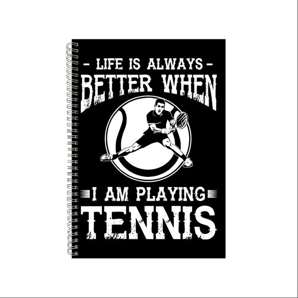 Tennis 2 Notebook Sport Gift Idea A4 Notepad Pad 40