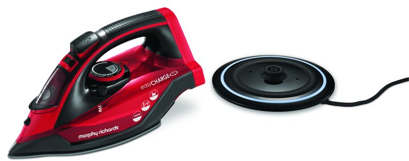 Morphy Richards Iron Cordless Ceramic Red 350ml 2400W "easyCHARGE 360