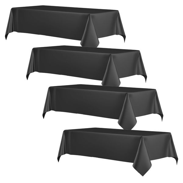 Decor 4pcs Disposable Graduation,Wedding Celebration Tablecloths - 183cm