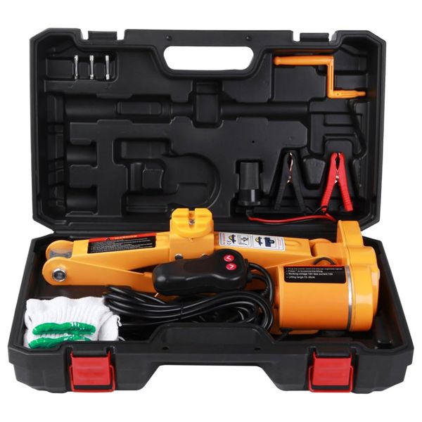 Multi-Functional 12V 2-in-1 Electric 2 Ton Scissor Jack &amp; Impact Wrench Set