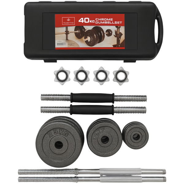 Barbell and Dumbbell Set - Cast Iron, Fitness 40kg
