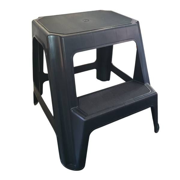Step Stool - 2 Steps - Double Step - Black - 3 Pack