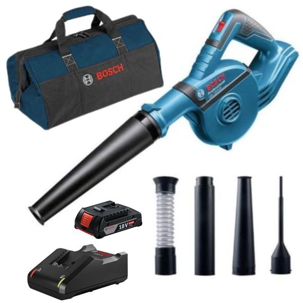 Bosch - Cordless Blower (GBL 18V-120) with 2.0h Battery, Charger &amp; Tool Bag