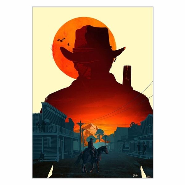 Arthur Morgan Silhouette Poster - A1
