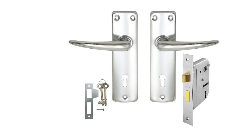 Samson 2 Lever Door Lockset SABS Approved with Chrome Plated Handle