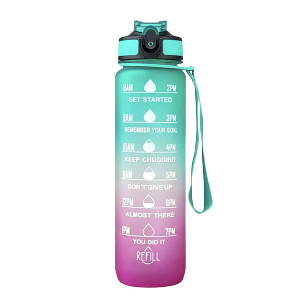 1L Large Capacity Motivational Water Bottle