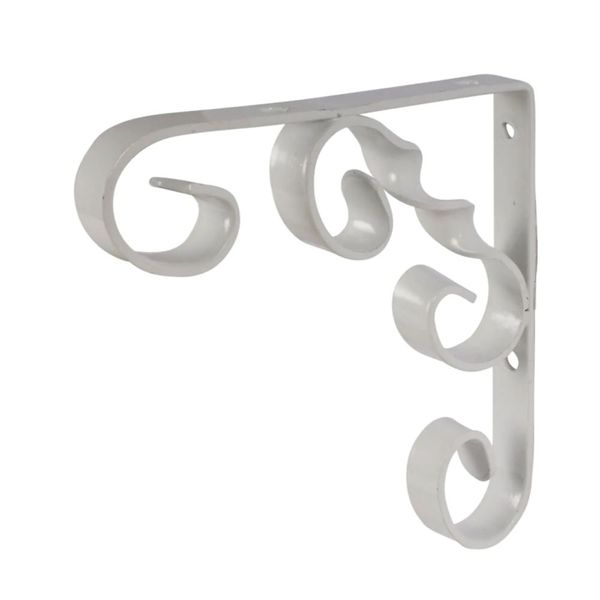 Dekton Twisted Wrought Iron Scroll Shelf Bracket x 2