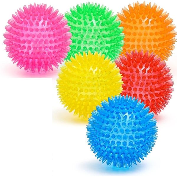 3.5" Squeaky Dog Toy Balls (6 Colors) Puppy Chew Toys for Teething