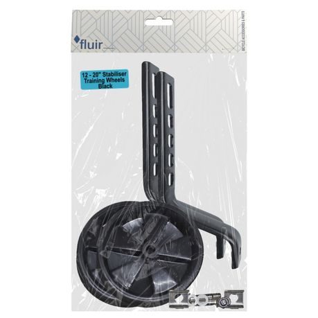 Fluir Bicycle Stabiliser Training Wheels - Black - 12 - 20 Image