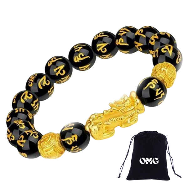Feng Shui Obsidian Fortune Bracelet by OMG