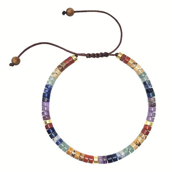 Chakra Bracelet - Natural Stone Beads, Boho Style for Women