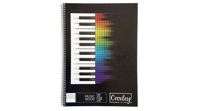 Croxley 32 Page 12 Stave Wire Bound Music Books - JD181