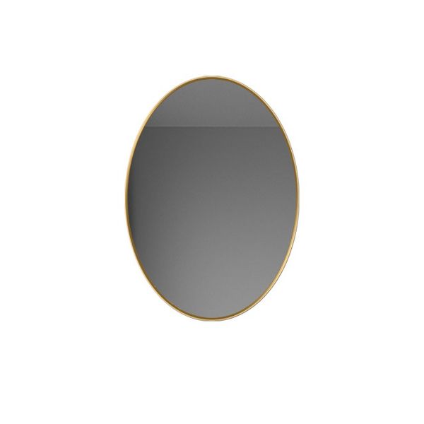 Elegant Oval Wall Mirror with Gold Frame - Modern Decorative Accent Piece
