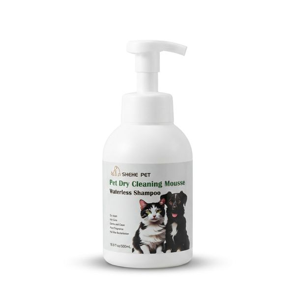 Pet Dry Shampoo Waterless Mousse Moisterising 500ml - for cats and dogs