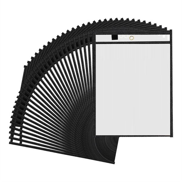 30 Packs Oversized Dry Erase Pockets Reusable Sleeves 10x13 Job Ticket Hold