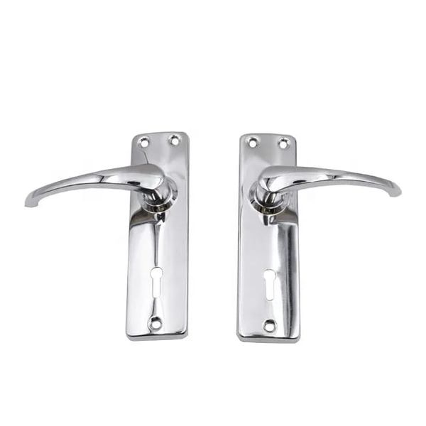 Long Plate Door Handle Mortise Aluminum Handle And Iron Plate Door Lock