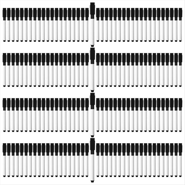 200 Pcs Magnetic Dry Erase Markers(Black)