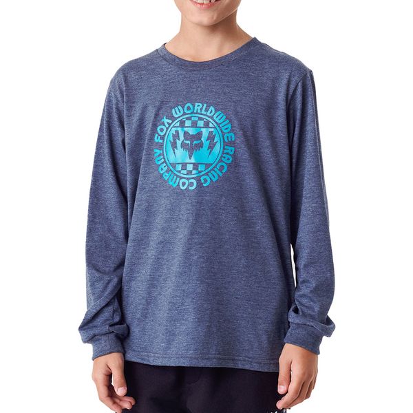 Fox - Boys' Level Long Sleeve Tee - Navy Melange